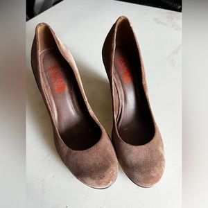 Michael Kors taupe suede wedges, size 7, worn a few times.